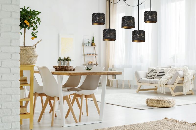 Lampa sufitowa wisząca Light Home LH Pająk Werona 5x E27 60W czarny/złoty 1szt.