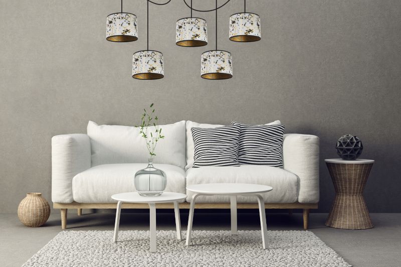 Lampa sufitowa wisząca Light Home LH Pająk Werona 5x E27 60W szary/złoty 1szt.