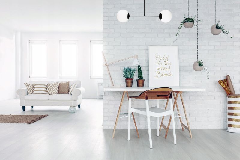 Lampa sufitowa wisząca Light Home LH Palermo 2x E14 40W klosz biały/złoty 1szt.