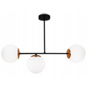Lampa sufitowa wisząca Light Home LH Palermo 3x E14 40W klosz biały/miedziany 1szt.