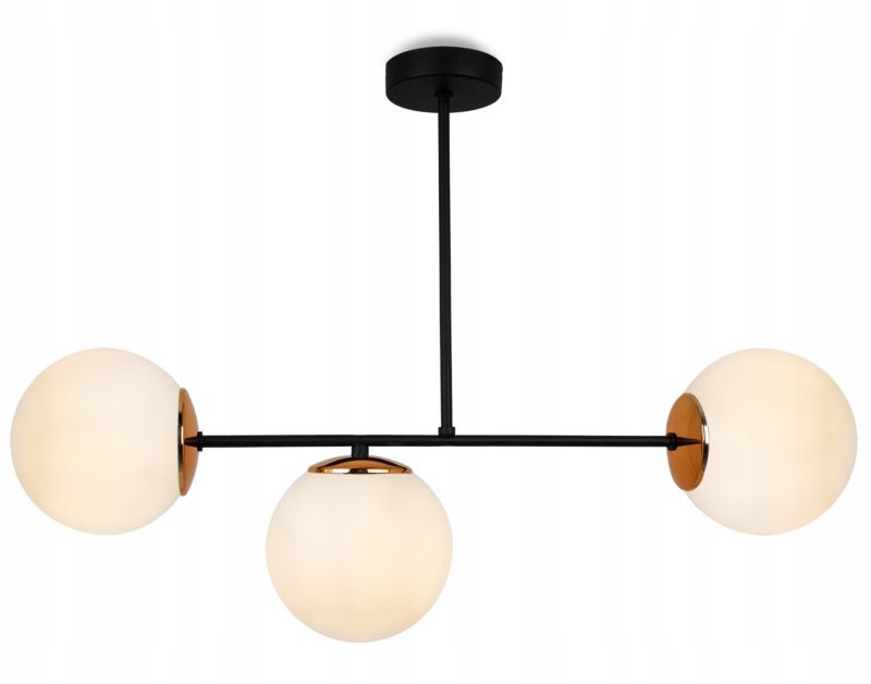 Lampa sufitowa wisząca Light Home LH Palermo 3x E14 40W klosz biały/miedziany 1szt.