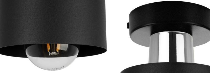 Lampa sufitowa wisząca Light Home LH Panta 1x E27 60W czarny 1szt.