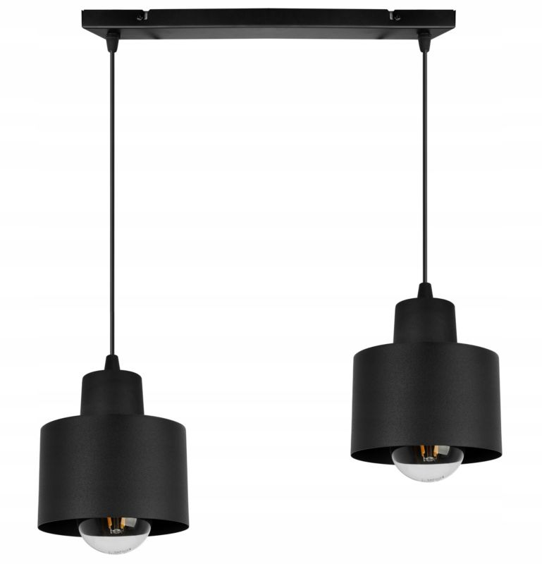 Lampa sufitowa wisząca Light Home LH Panta 2x E27 60W czarny 1szt.