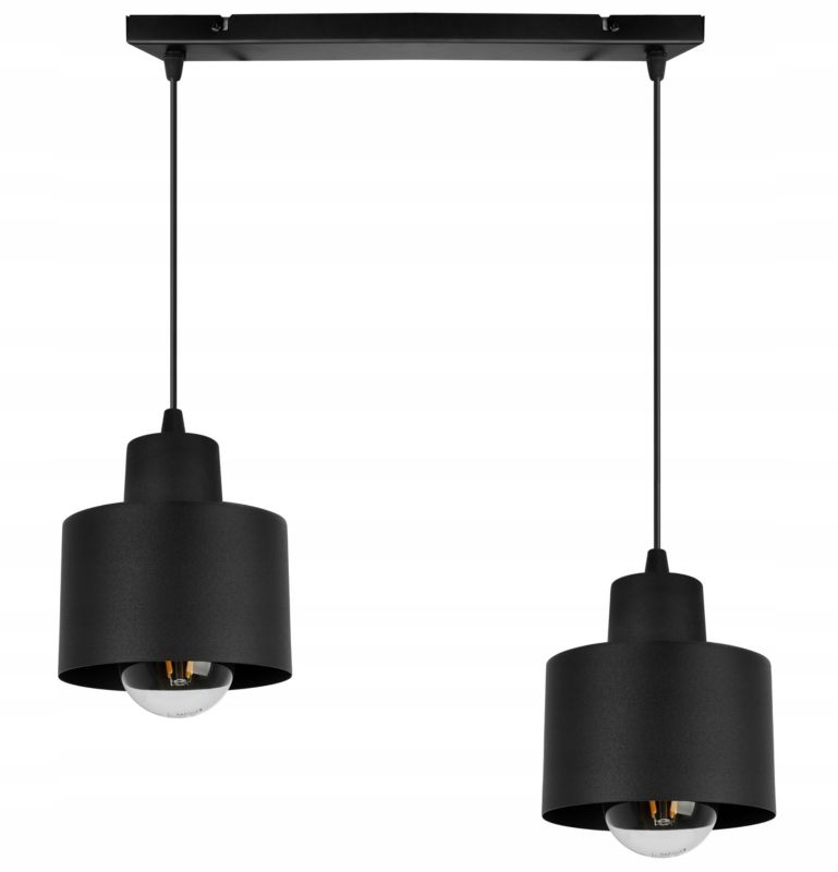 Lampa sufitowa wisząca Light Home LH Panta 2x E27 60W czarny 1szt.