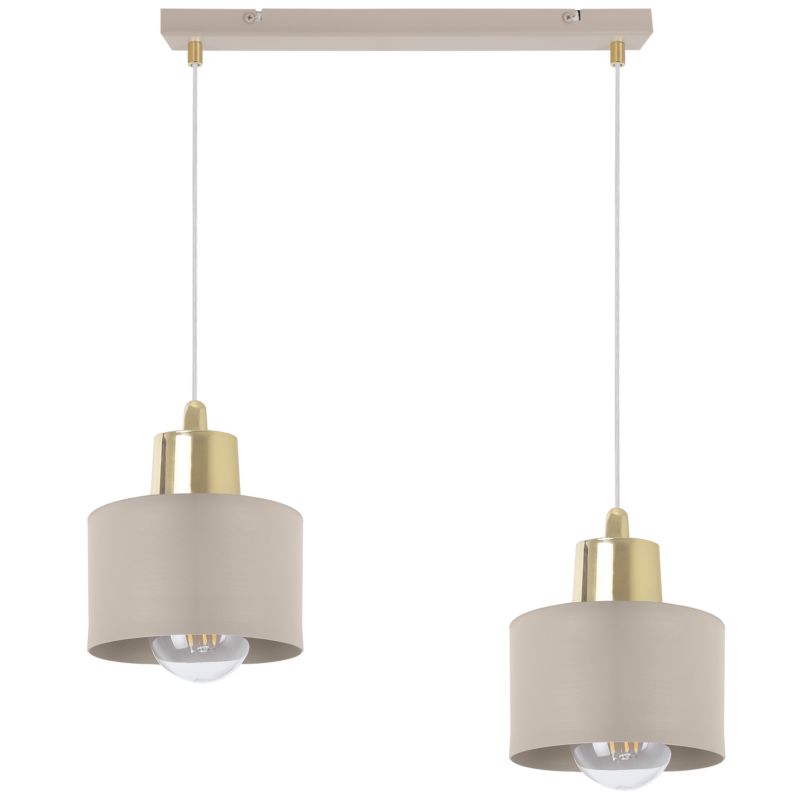 Lampa sufitowa wisząca Light Home LH Panta 2x E27 kaszmirowy/złoty 1szt.
