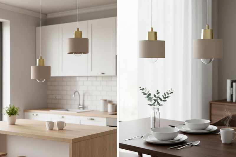 Lampa sufitowa wisząca Light Home LH Panta 2x E27 kaszmirowy/złoty 1szt.