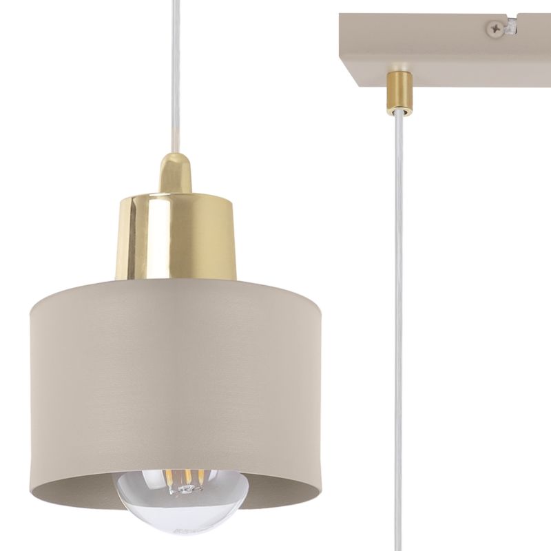 Lampa sufitowa wisząca Light Home LH Panta 2x E27 kaszmirowy/złoty 1szt.