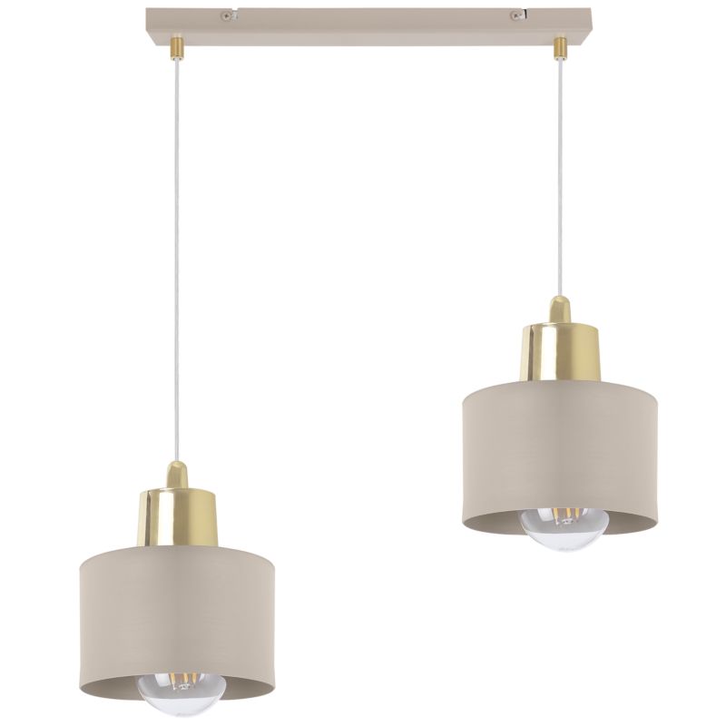 Lampa sufitowa wisząca Light Home LH Panta 2x E27 kaszmirowy/złoty 1szt.