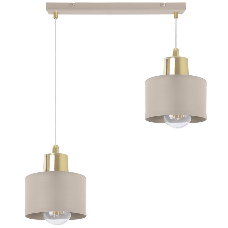 Lampa sufitowa wisząca Light Home LH Panta 2x E27 kaszmirowy/złoty 1szt.