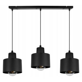 Lampa sufitowa wisząca Light Home LH Panta 3x E27 60W czarny 1szt.