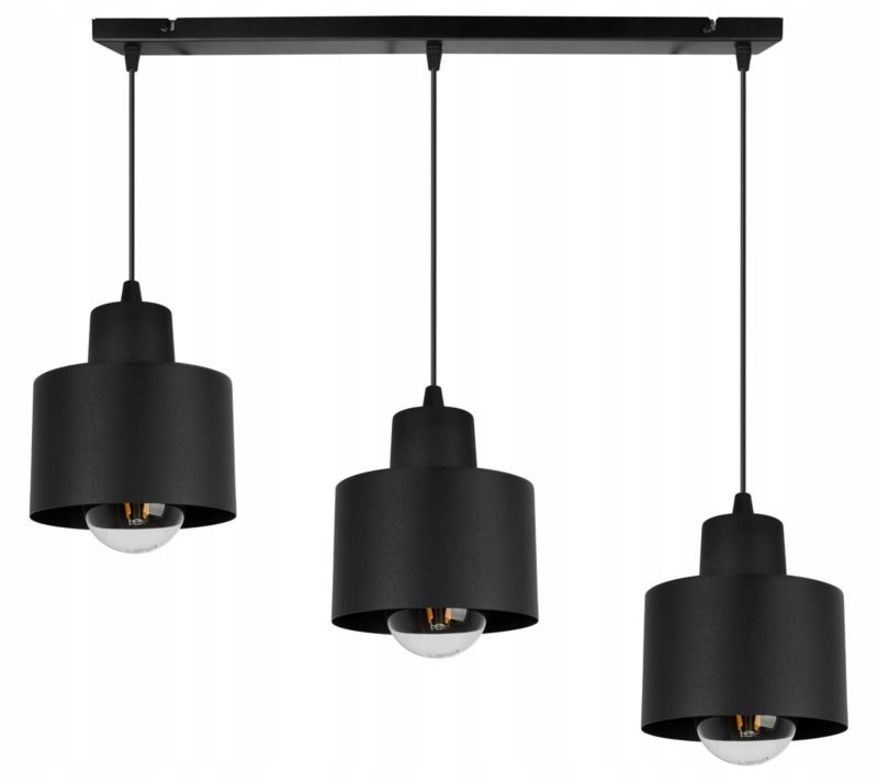 Lampa sufitowa wisząca Light Home LH Panta 3x E27 60W czarny 1szt.