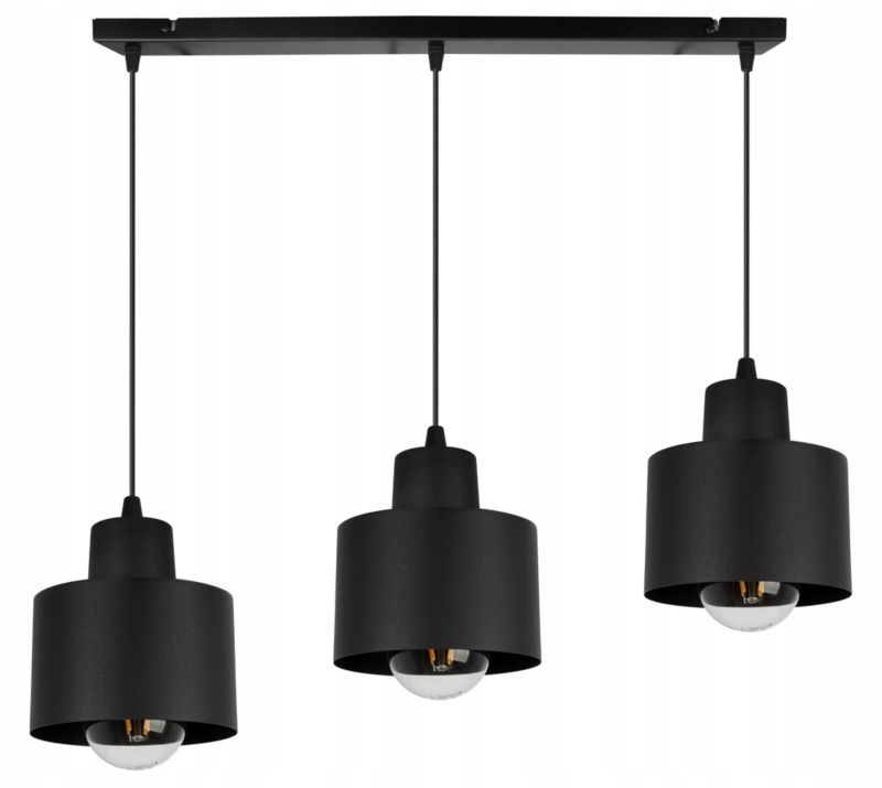 Lampa sufitowa wisząca Light Home LH Panta 3x E27 60W czarny 1szt.