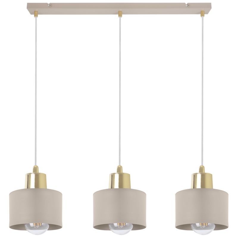 Lampa sufitowa wisząca Light Home LH Panta 3x E27 kaszmirowy/złoty 1szt.