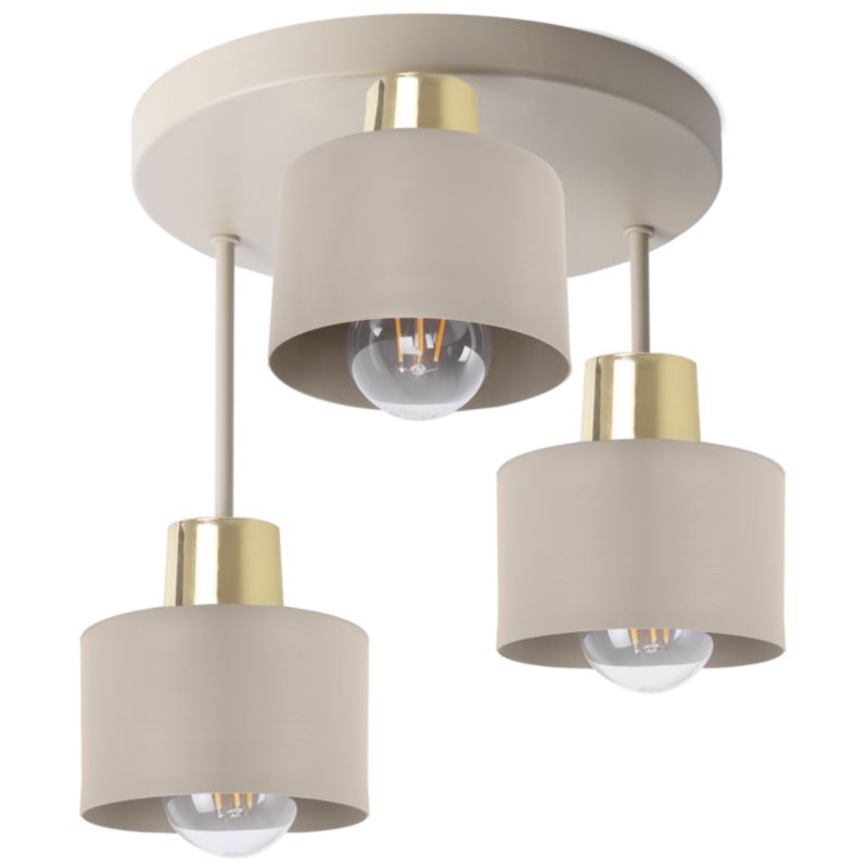Lampa sufitowa wisząca Light Home LH Panta okrągła 3x E27 kaszmirowy/złoty 1szt.