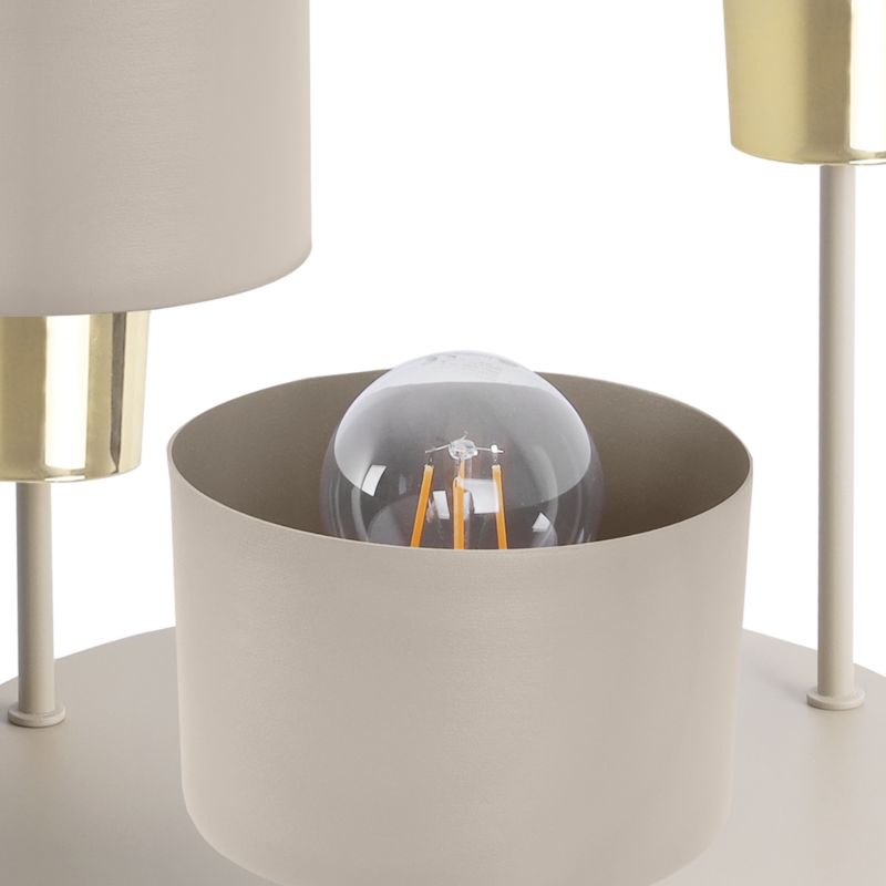Lampa sufitowa wisząca Light Home LH Panta okrągła 3x E27 kaszmirowy/złoty 1szt.