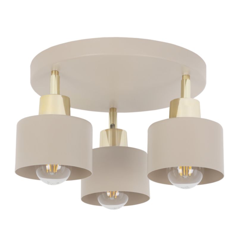 Lampa sufitowa wisząca Light Home LH Panta okrągła 3xE27 kaszmir/złoty 1szt.