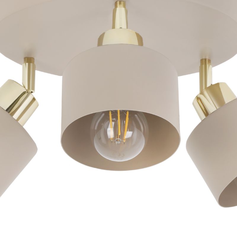 Lampa sufitowa wisząca Light Home LH Panta okrągła 3xE27 kaszmir/złoty 1szt.