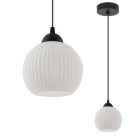 Lampa sufitowa wisząca Light Home LH Riffle Kula 1x E27 60W czarny 1szt.