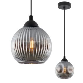 Lampa sufitowa wisząca Light Home LH Riffle Kula 1x E27 60W szary 1szt.