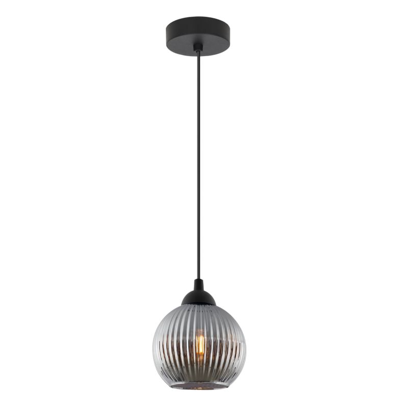 Lampa sufitowa wisząca Light Home LH Riffle Kula 1x E27 60W szary 1szt.