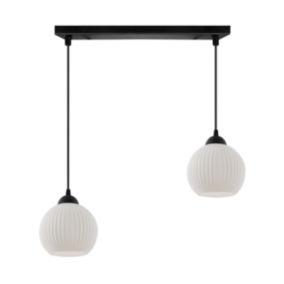 Lampa sufitowa wisząca Light Home LH Riffle Kula 2x E27 60W czarny 1szt.