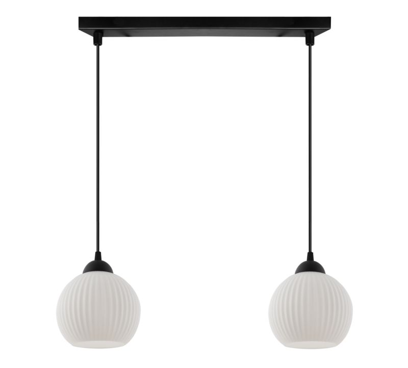 Lampa sufitowa wisząca Light Home LH Riffle Kula 2x E27 60W czarny 1szt.