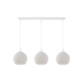 Lampa sufitowa wisząca Light Home LH Riffle Kula 3x E27 60W biały 1szt.