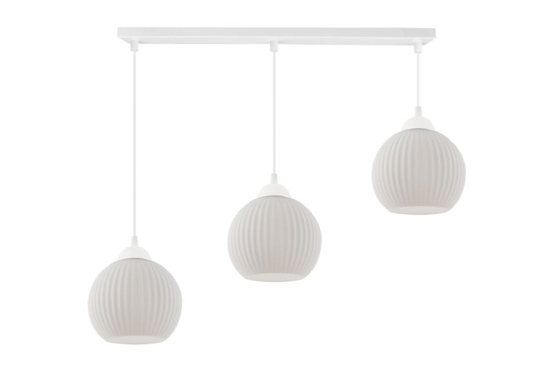 Lampa sufitowa wisząca Light Home LH Riffle Kula 3x E27 60W biały 1szt.