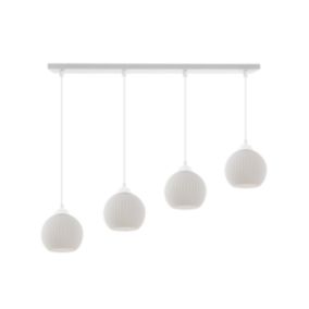 Lampa sufitowa wisząca Light Home LH Riffle Kula 4x E27 60W biały 1szt.