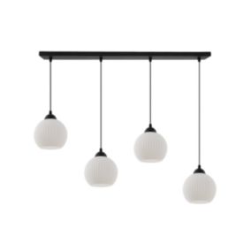 Lampa sufitowa wisząca Light Home LH Riffle Kula 4x E27 60W czarny 1szt.
