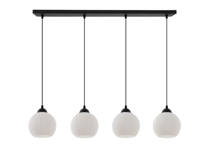Lampa sufitowa wisząca Light Home LH Riffle Kula 4x E27 60W czarny 1szt.