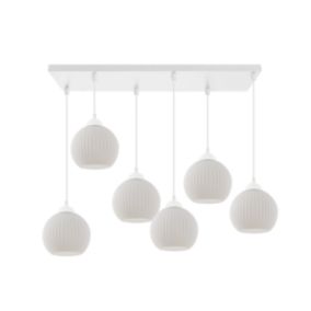 Lampa sufitowa wisząca Light Home LH Riffle Kula 6x E27 60W biały 1szt.