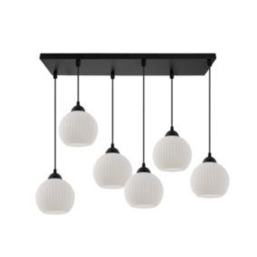 Lampa sufitowa wisząca Light Home LH Riffle Kula 6x E27 60W czarny 1szt.