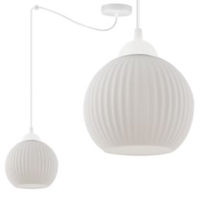 Lampa sufitowa wisząca Light Home LH Riffle Pająk Kula 1x E27 60W biały 1szt.