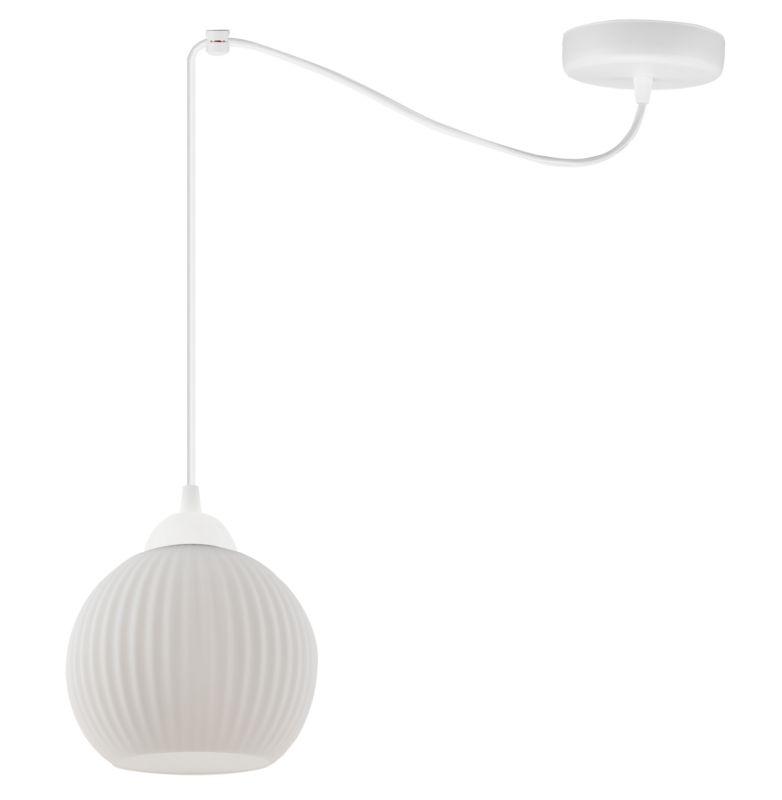 Lampa sufitowa wisząca Light Home LH Riffle Pająk Kula 1x E27 60W biały 1szt.
