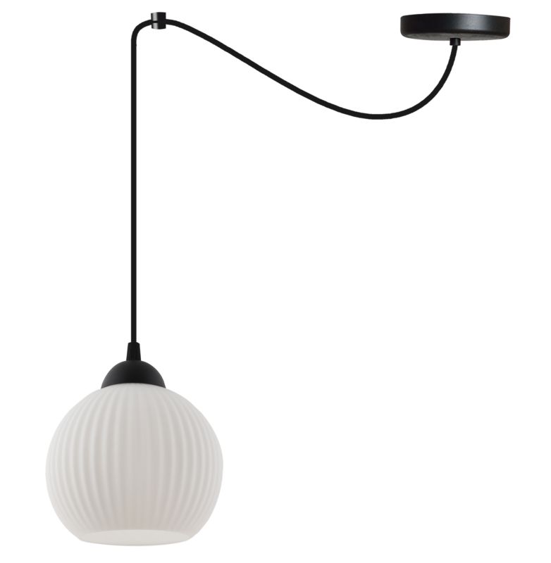 Lampa sufitowa wisząca Light Home LH Riffle Pająk Kula 1x E27 60W czarny 1szt.