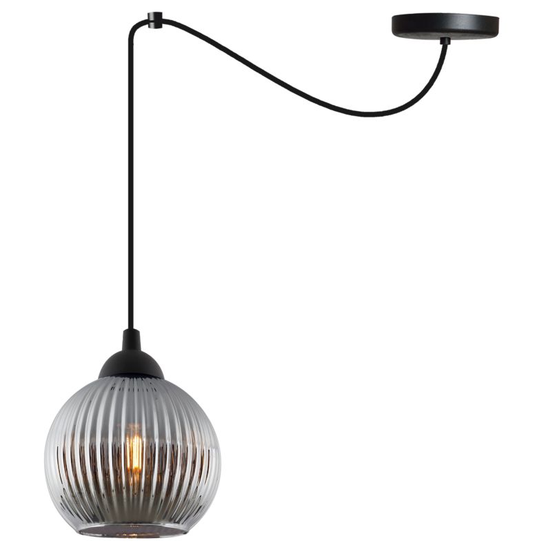 Lampa sufitowa wisząca Light Home LH Riffle Pająk Kula 1x E27 60W szary 1szt.
