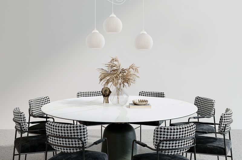 Lampa sufitowa wisząca Light Home LH Riffle Pająk Kula 3x E27 60W biały 1szt.