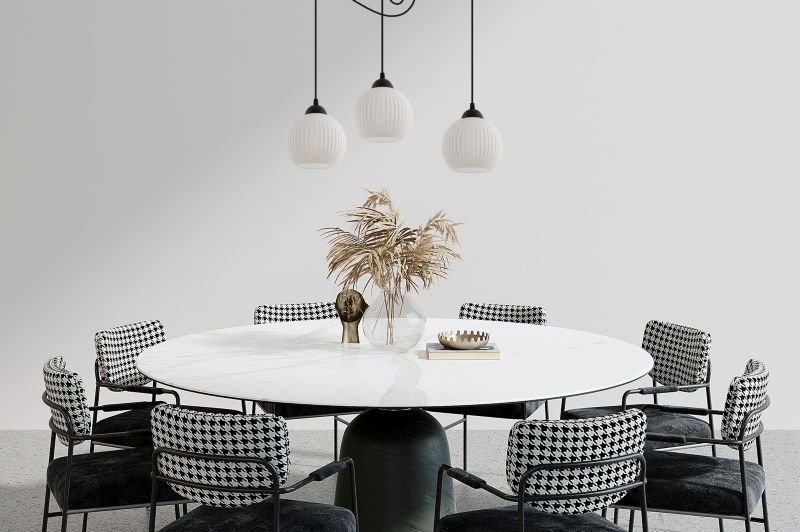 Lampa sufitowa wisząca Light Home LH Riffle Pająk Kula 3x E27 60W czarny 1szt.