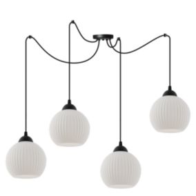 Lampa sufitowa wisząca Light Home LH Riffle Pająk Kula 4x E27 60W czarny 1szt.