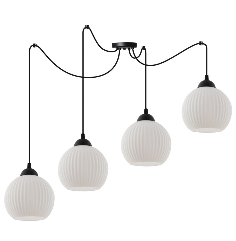 Lampa sufitowa wisząca Light Home LH Riffle Pająk Kula 4x E27 60W czarny 1szt.