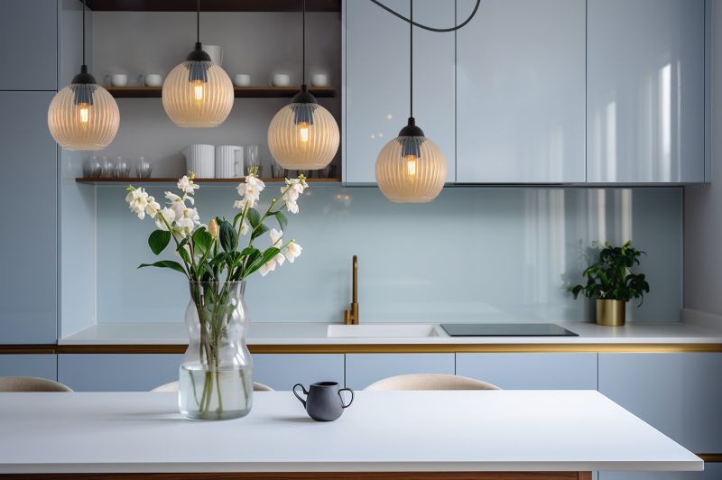 Lampa sufitowa wisząca Light Home LH Riffle Pająk Kula 4x E27 60W miodowy 1szt.