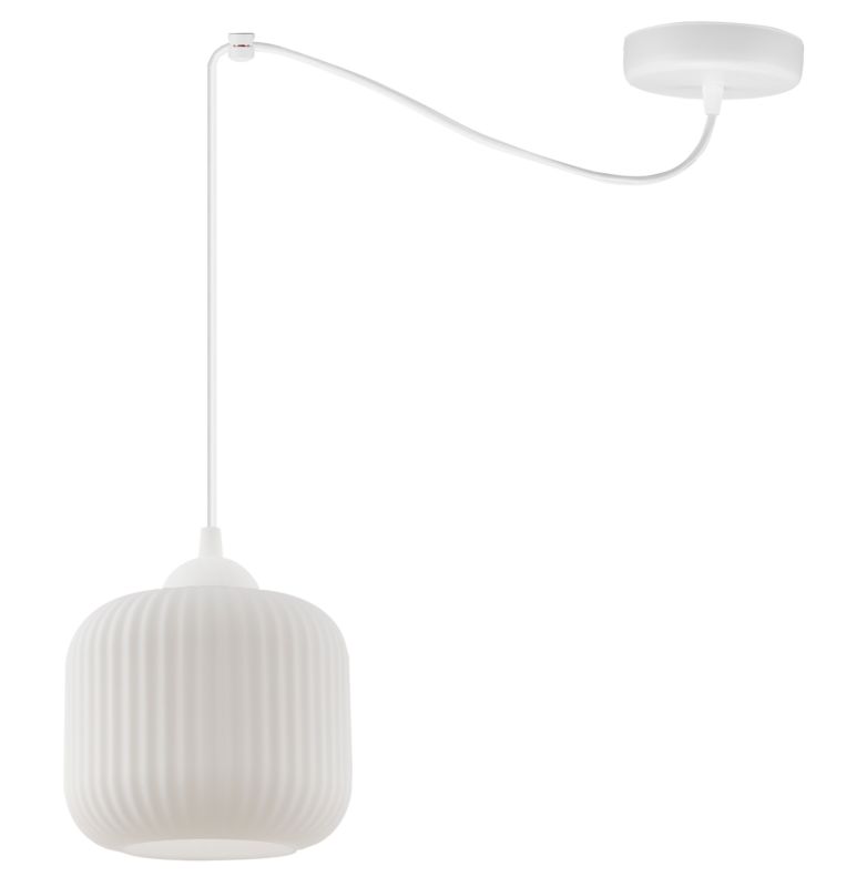 Lampa sufitowa wisząca Light Home LH Riffle Pająk Walec 1x E27 60W biały 1szt.