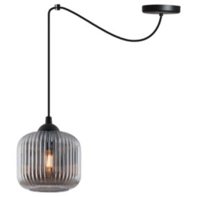 Lampa sufitowa wisząca Light Home LH Riffle Pająk Walec 1x E27 60W szary 1szt.