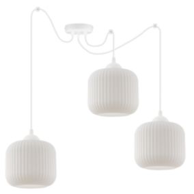 Lampa sufitowa wisząca Light Home LH Riffle Pająk Walec 3x E27 60W biały 1szt.
