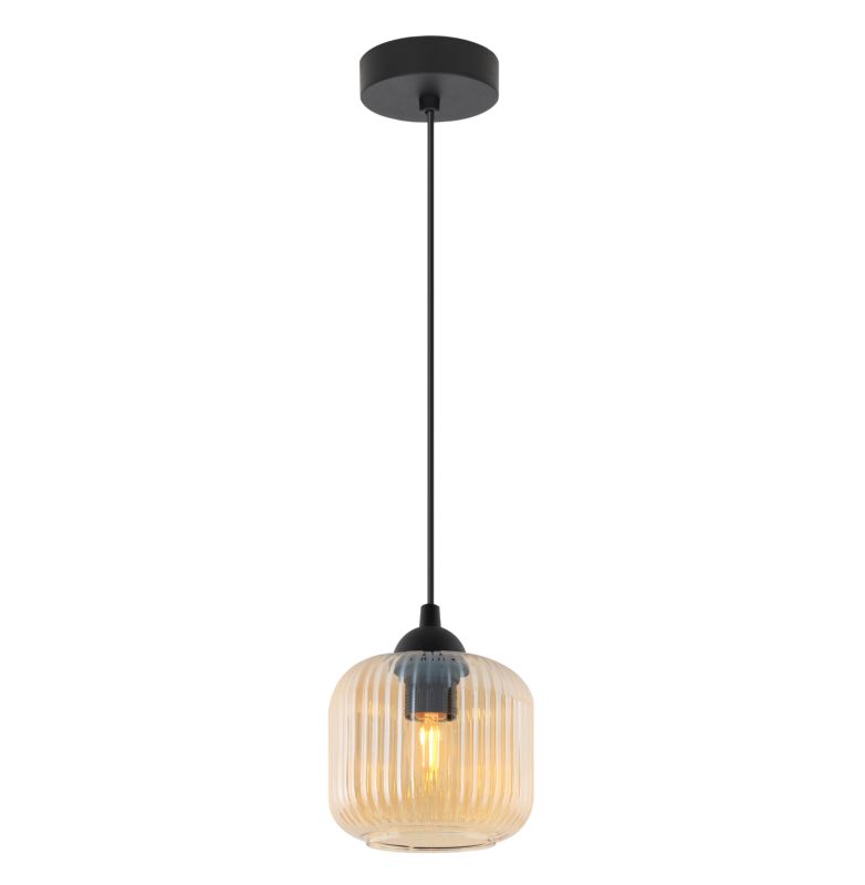 Lampa sufitowa wisząca Light Home LH Riffle Walec 1x E27 60W miodowy 1szt.