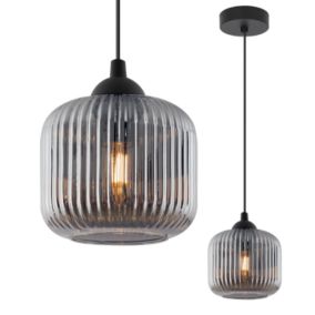 Lampa sufitowa wisząca Light Home LH Riffle Walec 1x E27 60W szary 1szt.