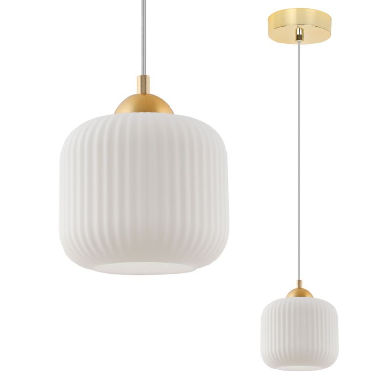 Lampa sufitowa wisząca Light Home LH Riffle Walec 1x E27 60W złoty 1szt.