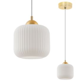 Lampa sufitowa wisząca Light Home LH Riffle Walec 1x E27 60W złoty 1szt.