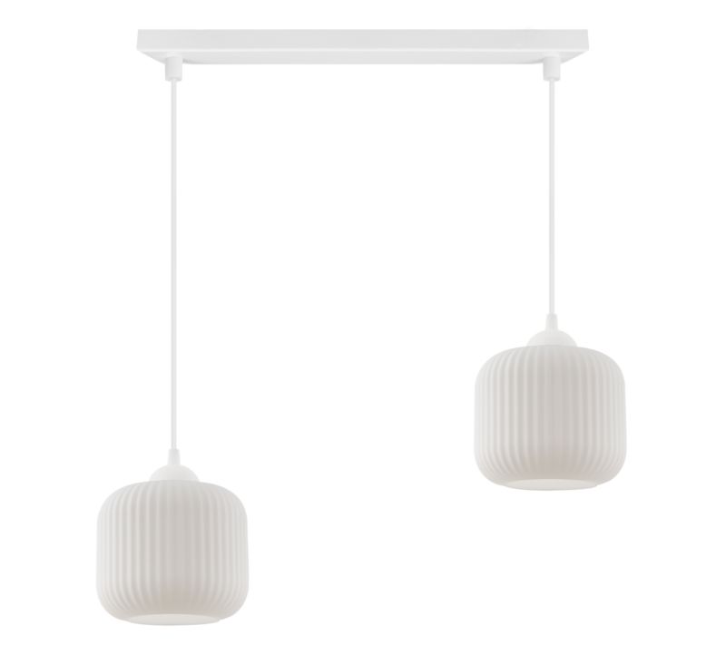 Lampa sufitowa wisząca Light Home LH Riffle Walec 2x E27 60W biały 1szt.
